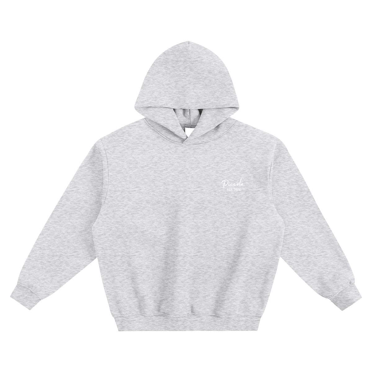 Piccolo Fleeced Light Grey Boxy Hoodie